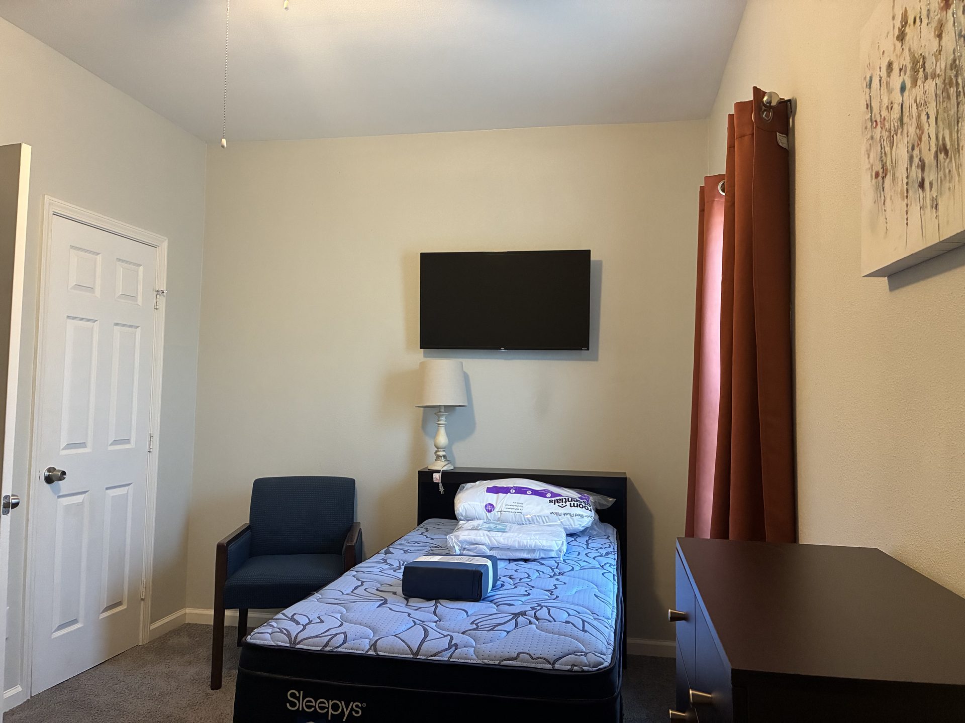 Bedroom with television