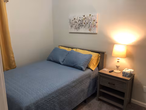 Bedroom with full bed